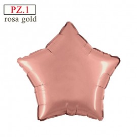 palloncino stella rosa gold