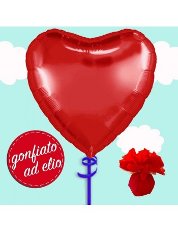 palloncino cuore con pesetto ad elio