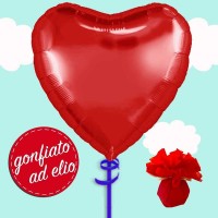 palloncino cuore con pesetto ad elio