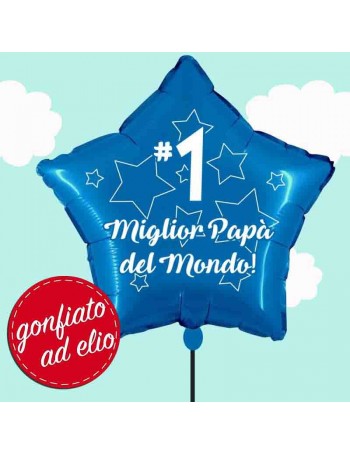palloncino stella miglior papà ad elio