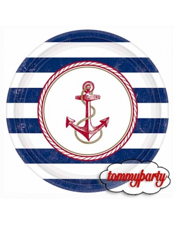 8 piatti tema mare da cm 27