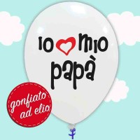 palloncino io amo il mio papà ad elio