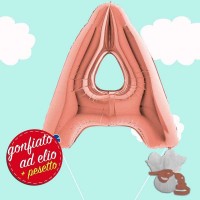 lettera a maxi rosa gold elio