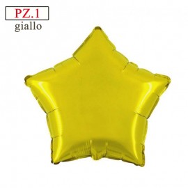 palloncino stella giallo metallizzato
