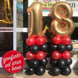numerone 18 oro nero rosso