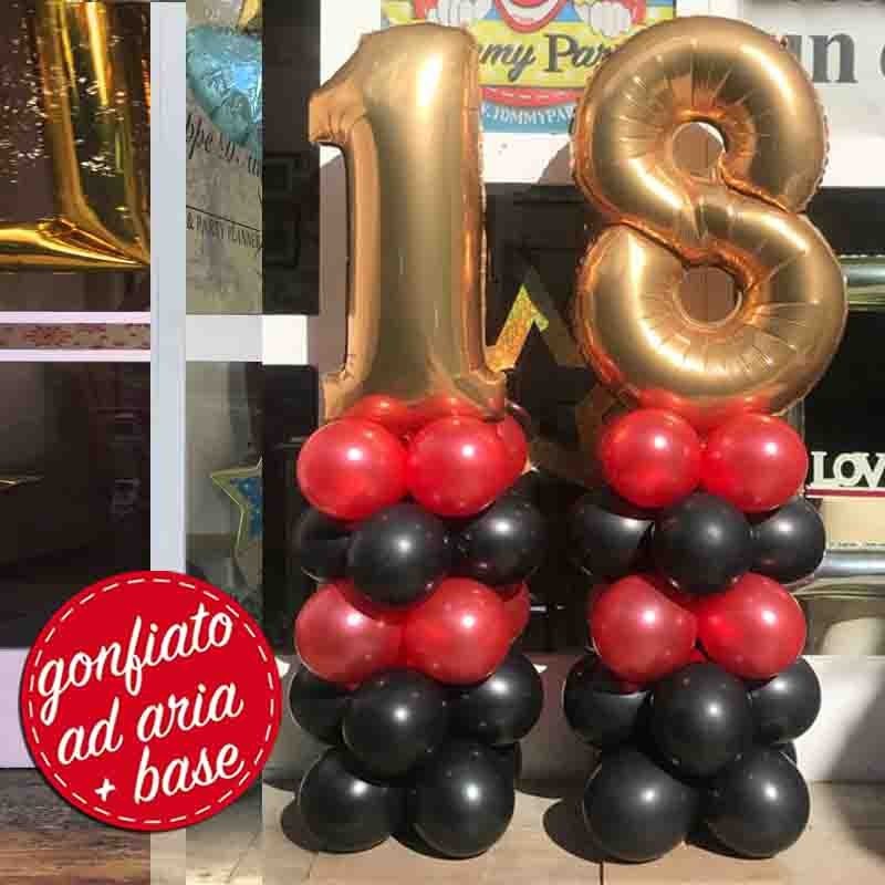 numerone 18 oro nero rosso