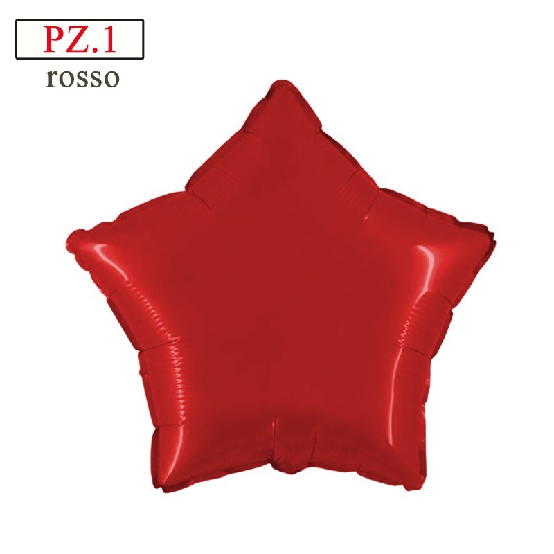 palloncino stella rosso metallizzato
