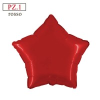 palloncino stella rosso metallizzato