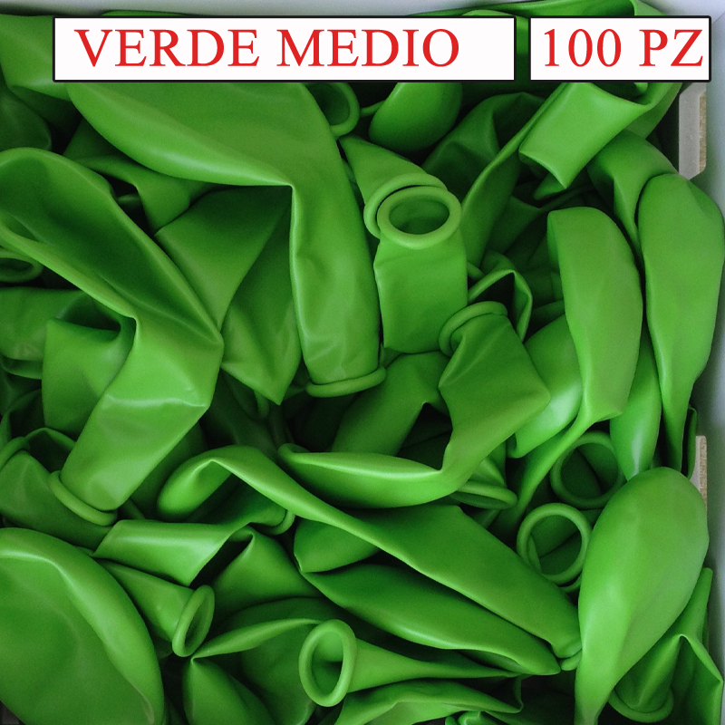 palloncini verde medio 10 pollici pezzi 100
