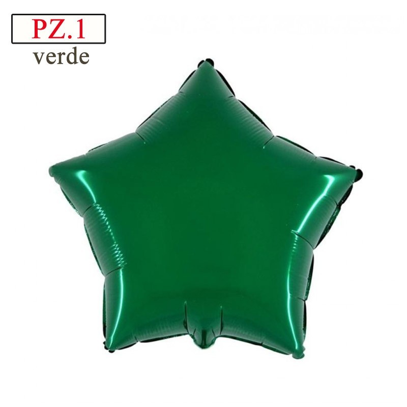 palloncino stella verde smeraldo metallizzato