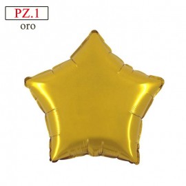 palloncino stella oro metallizzato