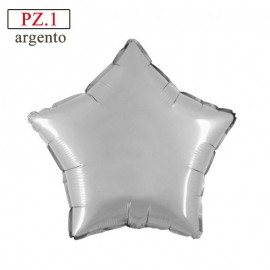 palloncino stella argento metallizzato