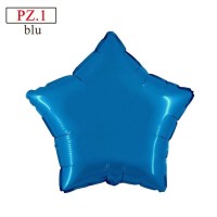 palloncino stella blu metallizzato
