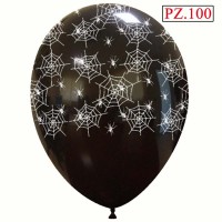 palloncino stampato ragnatele bianco e nero