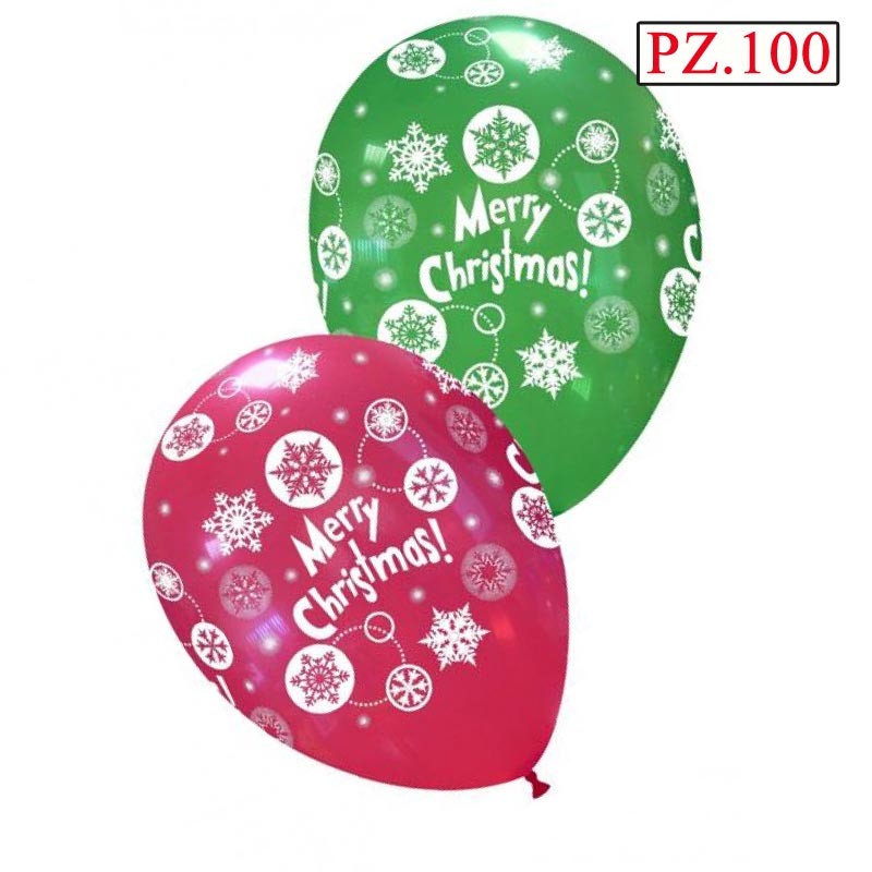 palloncini verde e rosso tema christmas pz100