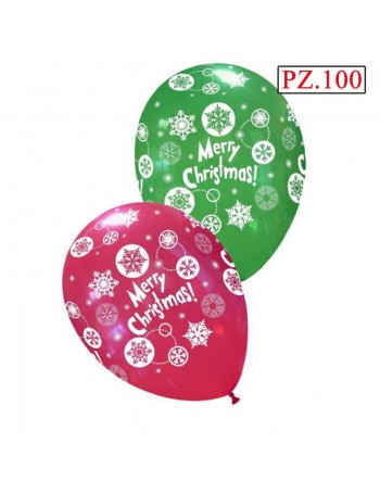palloncini verde e rosso tema christmas pz100