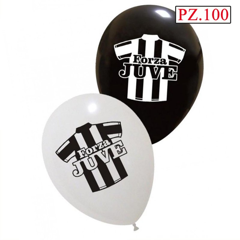 palloncini forza Juve bianco nero pz100
