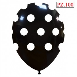 100 palloncini nero a pois