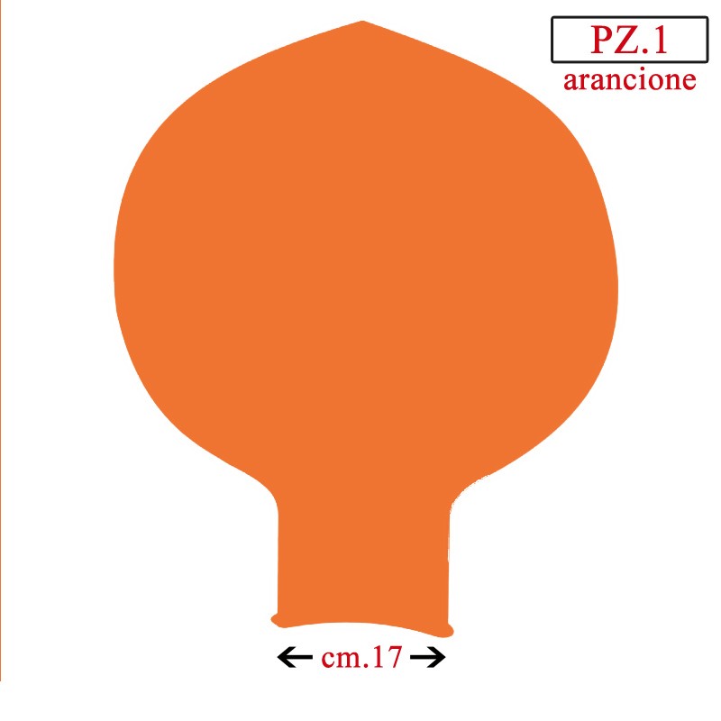 pallone collo largo 70 pollici arancione