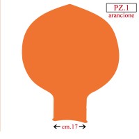 pallone collo largo 70 pollici arancione