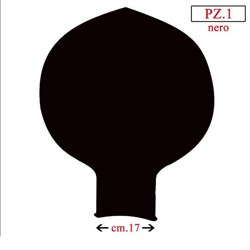 pallone collo largo 70 pollici nero