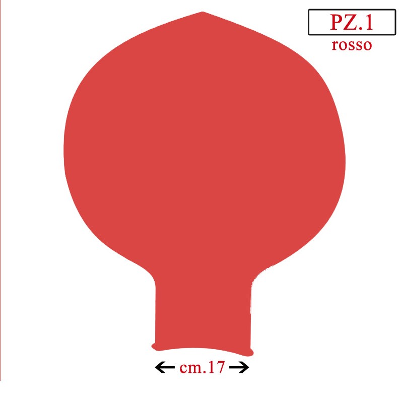pallone collo largo 70 pollici rosso