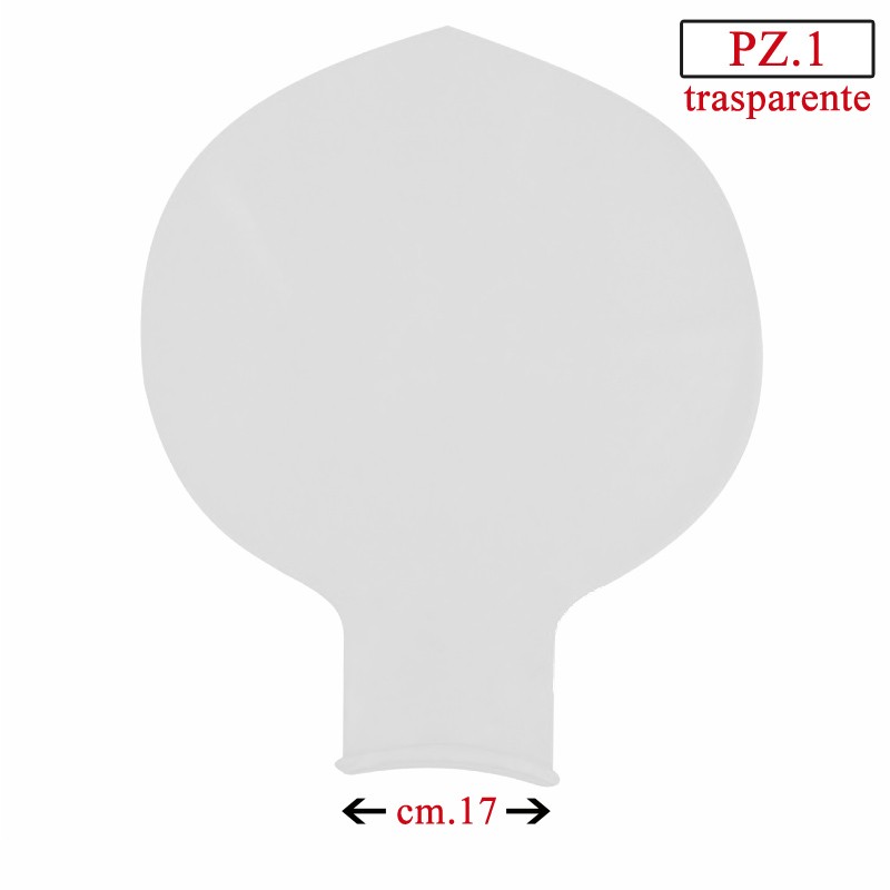 pallone collo largo 70 pollici trasparente