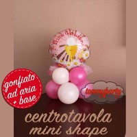 centrotavola prima comunione rosa mini