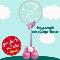 centrotavola bubble prima comunione rosa