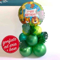 centrotavola palloncino animali giungla