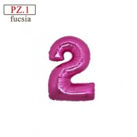 palloncino numero 2 mini fucsia