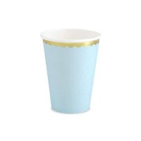 bicchieri celeste pastello cartoncino
