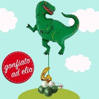 dinosauro palloncino con numero 4