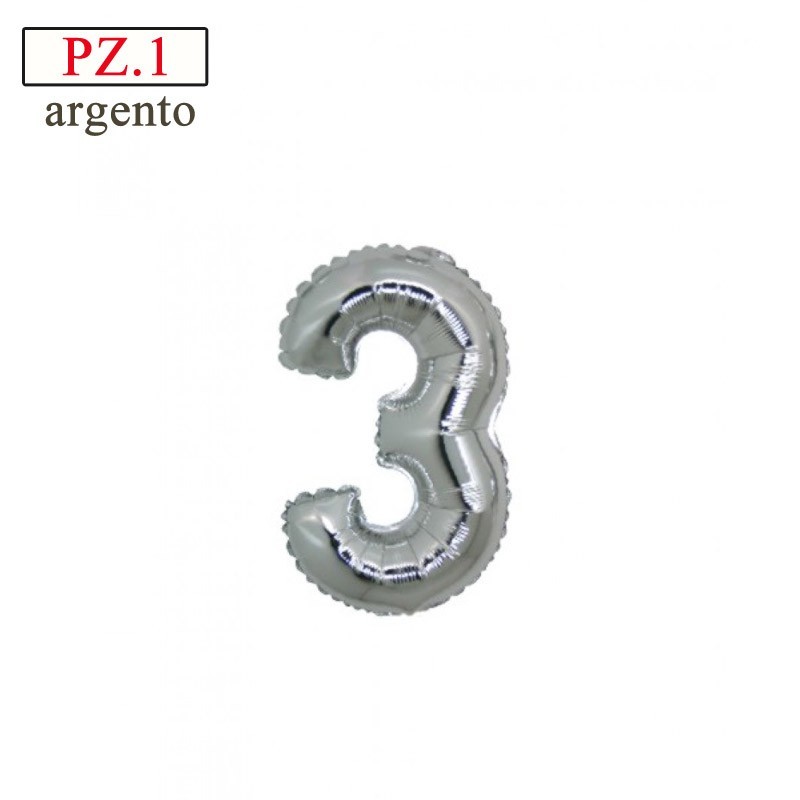 palloncino 3 mini colore argento
