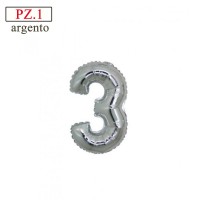 palloncino 3 mini colore argento