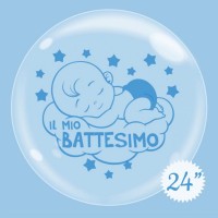 palloncino bubble 24 battesimo bimbo