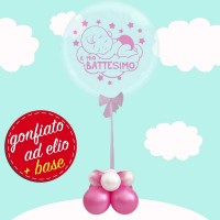 palloncino bubble battesimo bimba ad elio