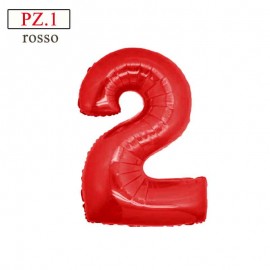 palloncino numero 2 rosso medio