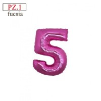 palloncino numero 5 piccolo fucsia