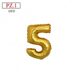 palloncino numero 5 piccolo oro