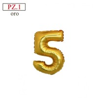 palloncino numero 5 piccolo oro