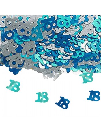 confetti tavolo 18 colore blu celeste e argento