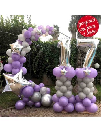 composizione compleanno numerone e cerchio