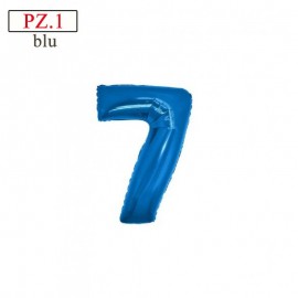 numero 7 palloncino mini blu