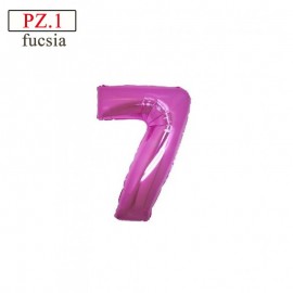 numero 7 palloncino mini fucsia