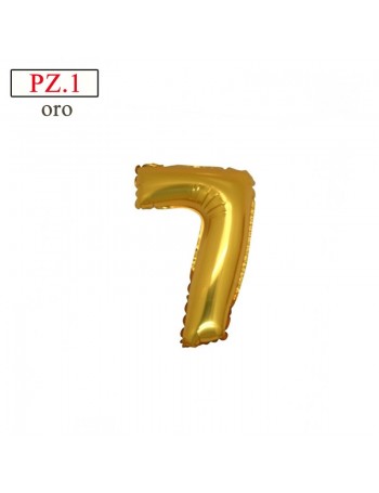 numero 7 palloncino mini oro