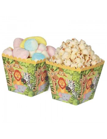 coppette quadrate porta caramelle animali giungla