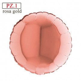 palloncino tondo mylar rosa gold