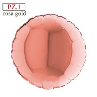 palloncino tondo mylar rosa gold