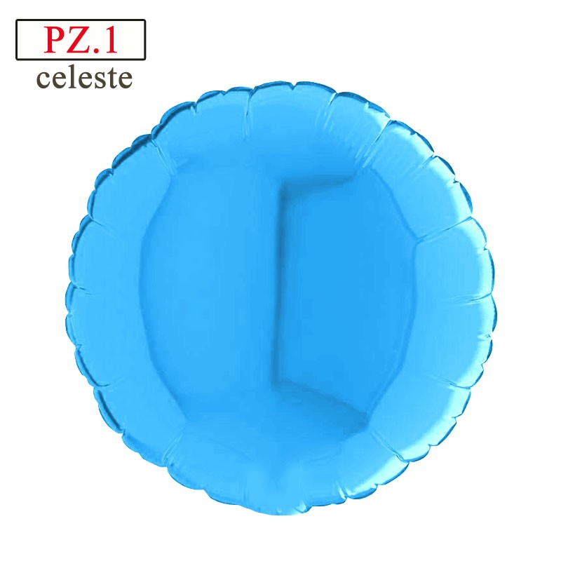 palloncino tondo mylar celeste